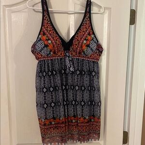 Women's Multicolor Patterned One Piece Swimsuit